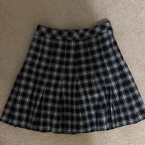 Black and White Plaid Skirt